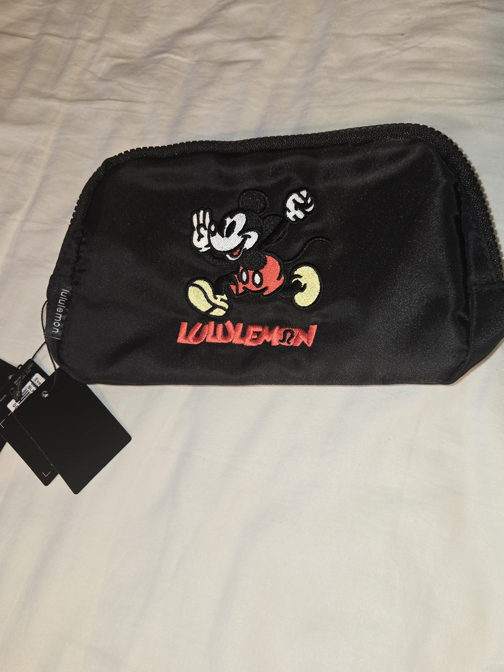lululemon athletica Black Toiletry Pouch with Mickey Embroidery
